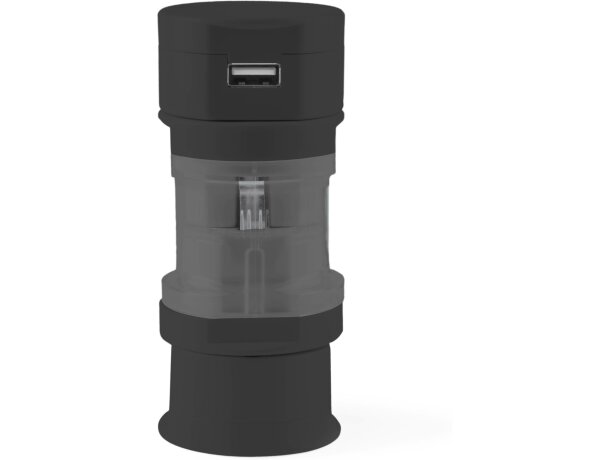 Adaptador de enchufes negro