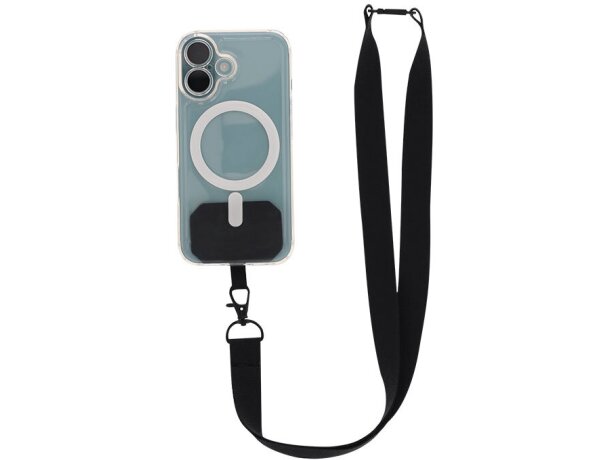 Lanyard soporte Sailix en poliéster con mosquetón giratorio detalle 2