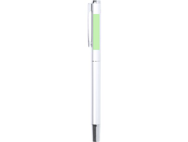 Set bolígrafo y roller para regalar de eco aluminio reciclado tinta azul detalle 10