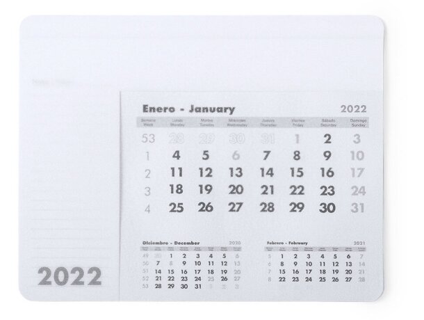 Alfombrilla con calendario personalizado