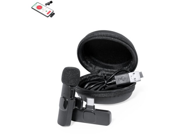Micrófono inalámbrico de solapa Spart con conexión tipo c detalle 1