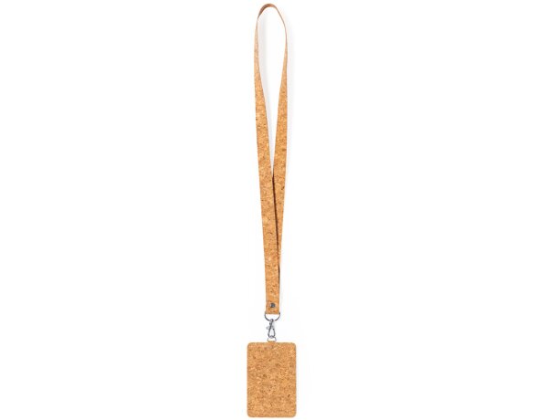 Lanyard porta acreditación a juego con ventana corcho Beryel detalle 3