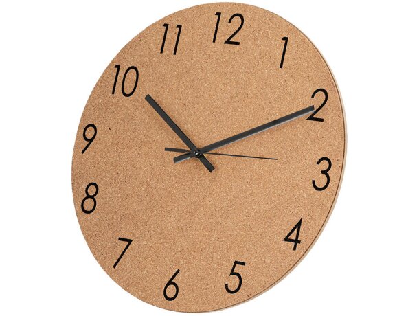 Reloj de pared Melzer en corcho natural con dial metálico detalle 2