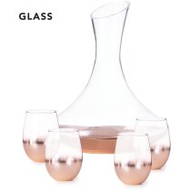 Set vino Prescot cristal rosa degradado con vasos