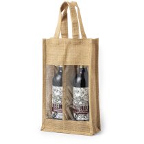 Bolsa de fibra natural para 2 botellas