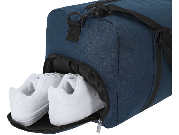 Bolso de viaje Gleor en poliéster reciclado RPET con tres compartimentos detalle 5