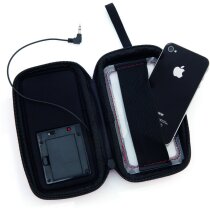 Funda con altavoz y portatodo grabado Funda con altavoz y portatodo grabado