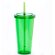 Vaso Trinox de plastico transparente de colores verde