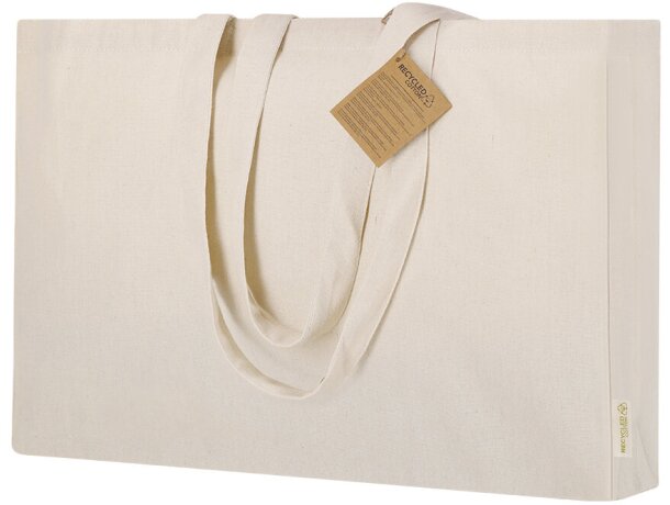 Bolsa Tremul algodón reciclado con fuelle y asas reforzadas detalle 1