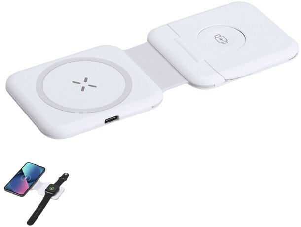 Cargador inalámbrico Vardar 3 en 1 plegable 15W detalle 1