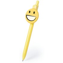 Bolígrafo amarillo con emoticono