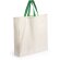 Bolsa de algodón orgánico con asas verdes personalizado