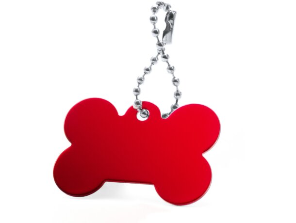 Llavero con forma de hueso rojo Llavero con forma de hueso rojo