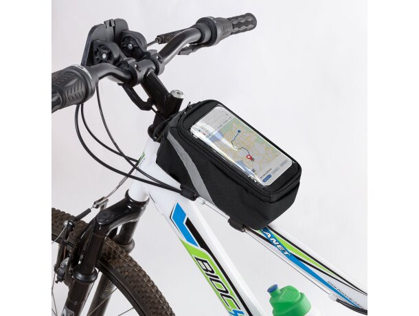 Bolsa bici Nebrer en poliéster reciclado con reflectantes detalle 5