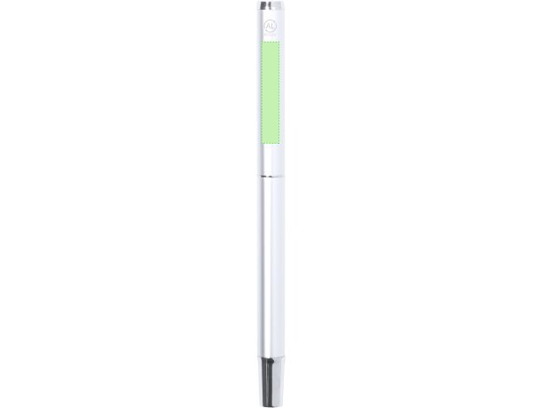 Set bolígrafo y roller para regalar de eco aluminio reciclado tinta azul detalle 9