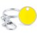 Llavero con logo con moneda para carro personalizado amarillo