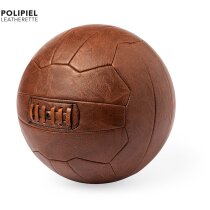 Balón fútbol Horisun retro marrón polipiel talla 5