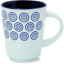 Taza de cerámica decorada interior color Taza de cerámica decorada interior color