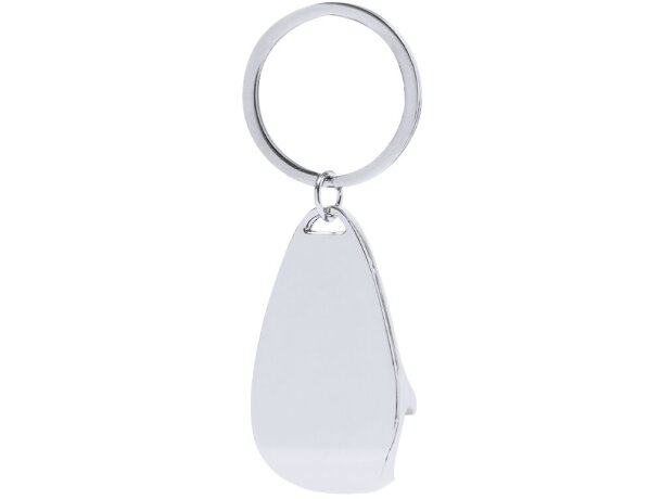 Llavero abridor Myren metal plateado grabable detalle 1