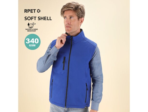 Chaleco Handricks soft shell triple capa impermeable transpirable detalle 1