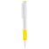 Bolígrafo de plástico con tapa a color kimon Blanco/amarillo