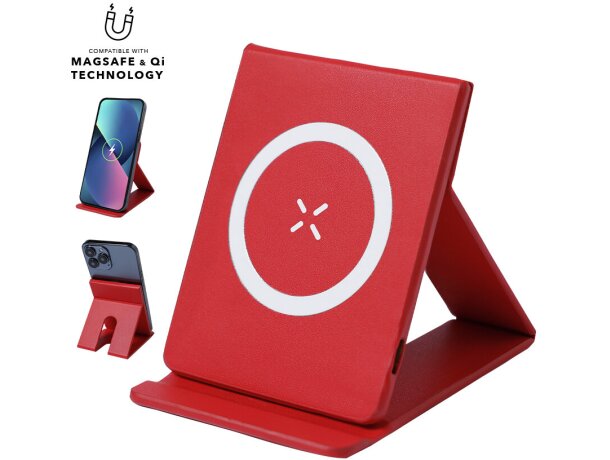 Cargador inalámbrico magnético Zirnal con soporte plegable detalle 1