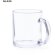 Taza de cristal personalizada transparente 350ml elegante asa integrada