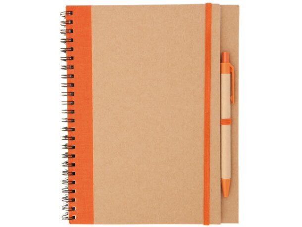 Libreta de cartón reciclado con goma personalizada
