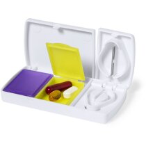 Pastillero Aspi blanco con cuchilla partipastillas