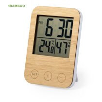 Estación meteorológica Helein bambú con display