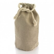Bolsa de yute y cierre de cuerdas personalizada
