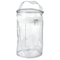 Neceser transparente con forma de cilindro personalizado Neceser transparente con forma de cilindro personalizado