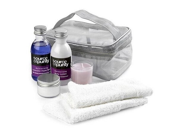 Set de baño de regalo aroma lavanda personalizado