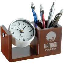 Reloj de escritorio personalizado marron Reloj de escritorio personalizado marron