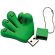 Memoria usb 8gb en forma de mano personalizada verde