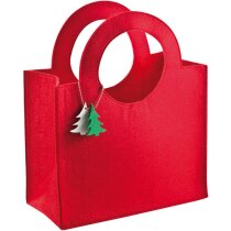 Bolso de Fieltro con Colgante de Abeto. rojo Bolso de Fieltro con Colgante de Abeto. rojo