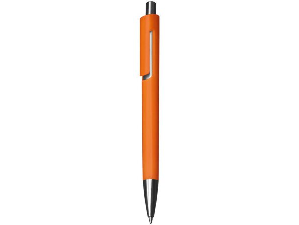Bolígrafo de plástico aplicaciones plateadas barato