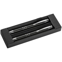 Set Metu portaminas bolígrafo metal mate gris