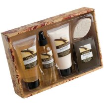 Set de baño aroma papaya personalizado amarillo Set de baño aroma papaya personalizado amarillo
