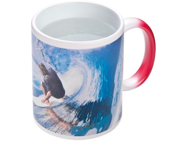 Taza de cerámica cónica cambia color para sublimación grabada