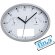 Reloj de pared redondo con termómetro e higrómetro desmontable para impresión personalizado blanco