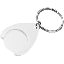 Llavero con Moneda Para Carros personalizado blanco Llavero con Moneda Para Carros personalizado blanco