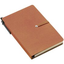 Libreta con Marcadores marron grabada Libreta con Marcadores marron grabada