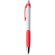 Bolígrafo de plástico en blanco con caucho rojo