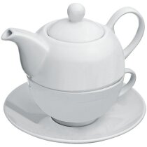 Tetera con taza personalizada blanca Tetera con taza personalizada blanca