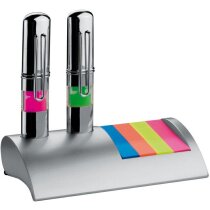 Soporte de marcadores con notas personalizada plata Soporte de marcadores con notas personalizada plata