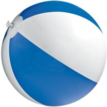 Pelota hinchable de playa bicolor 40 cm grabado azul Pelota hinchable de playa bicolor 40 cm grabado azul