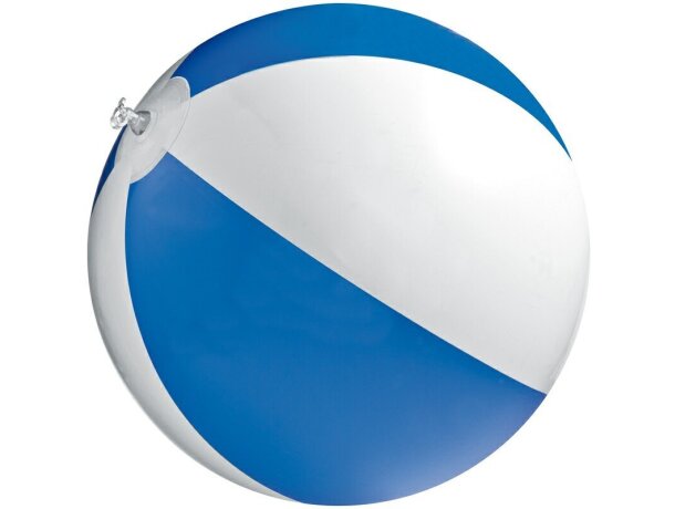 Pelota hinchable de playa bicolor 40 cm grabado azul Pelota hinchable de playa bicolor 40 cm grabado azul