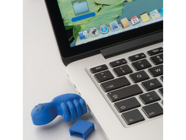 Memoria USB 8gb con forma de mano para merchandising barato azul