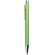Bolígrafo de plástico aplicaciones plateadas verde